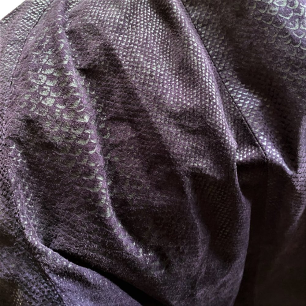 Vintage 80s Danier purple leather jacket coat - Picture 7 of 14